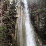 Cascade de 25m en canyoning dans le moulin de Roubion près d'Isola 2000